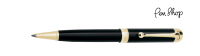 Aurora Talentum Black Resin / Gold Plated Balpennen