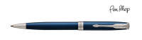 Parker Sonnet Blue Lacquer / Platinum Plated Balpennen