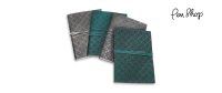 Only Natural Notitieboek 'Green / Grey' Handcrafted Leather Notepad / Green / Grey Notepads